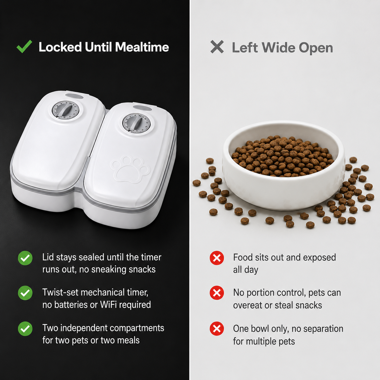 Gravity Pet Feeder & Water Dispenser
