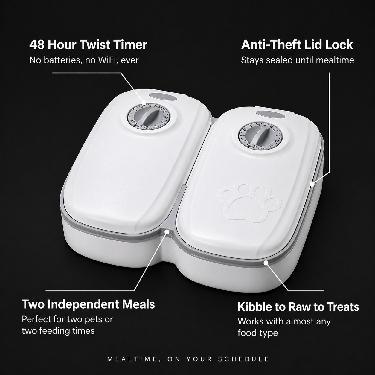 Gravity Pet Feeder & Water Dispenser