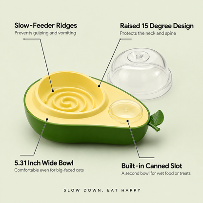 Avocado-Shape Pet Feeder & Water Bottle