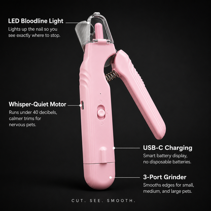 2-in-1 LED Pet Nail Clipper & Grinder