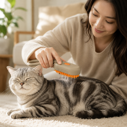 3-in-1 Steam Pet Grooming Brush