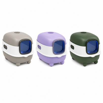 Oversized Enclosed Cat Litter Box – UV Sterilization