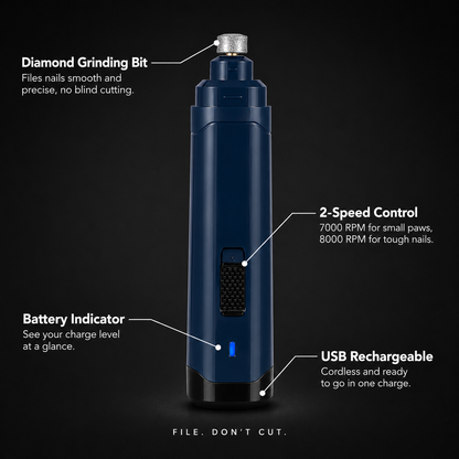 2-Speed USB Rechargeable Dog Nail Grinder