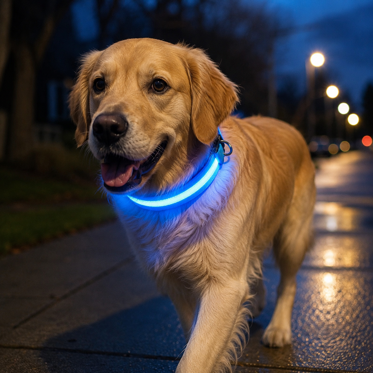 LED Glow-in-the-Dark Pet Collar – Rechargeable & Adjustable
