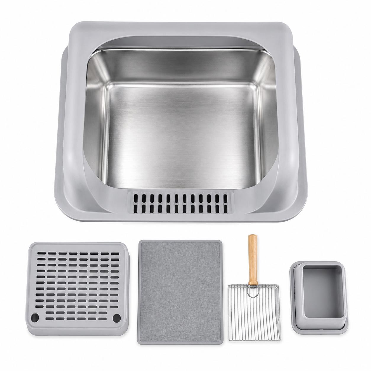 High-Back Cat Litter Pan – 6 Inch Deep