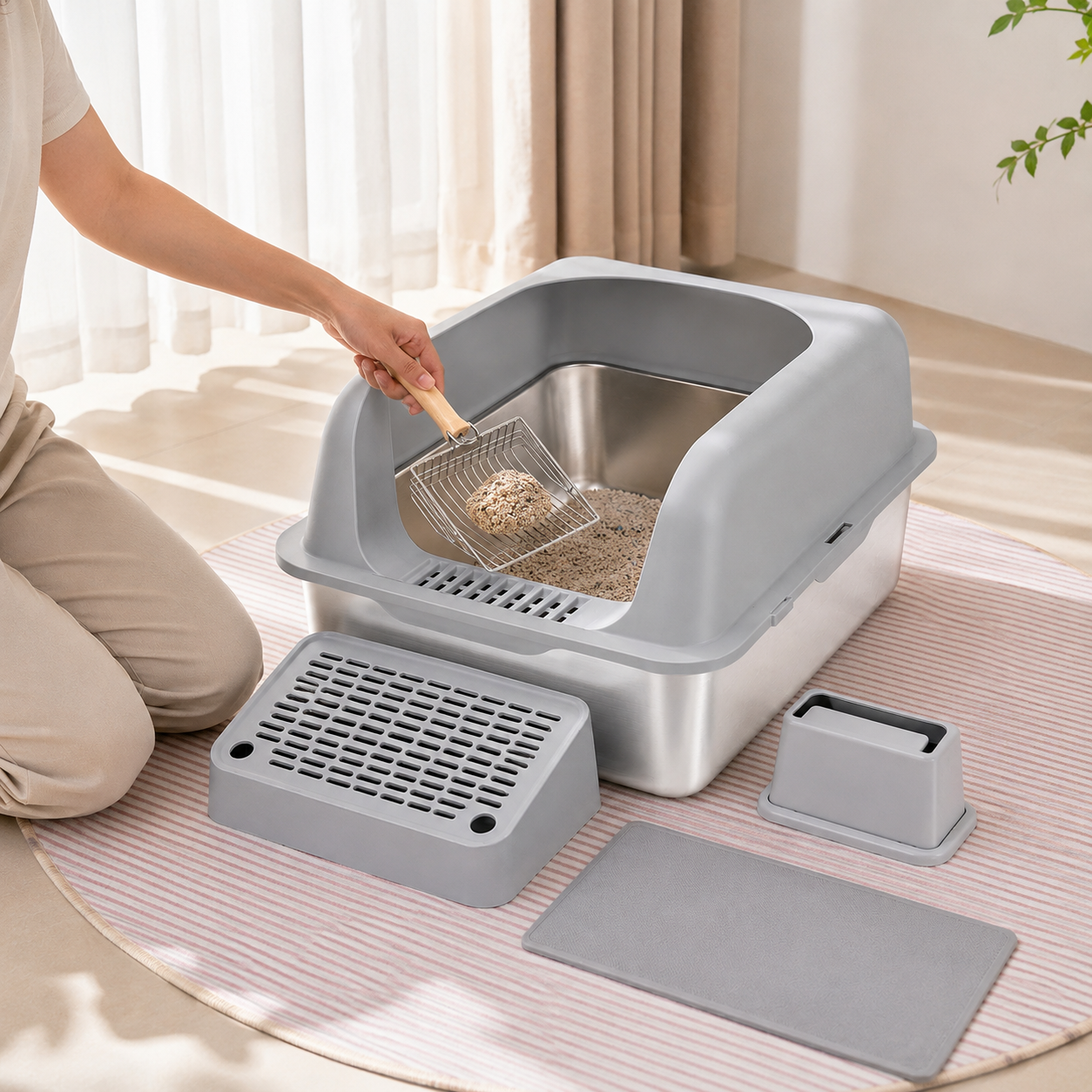 High-Back Cat Litter Pan – 6 Inch Deep