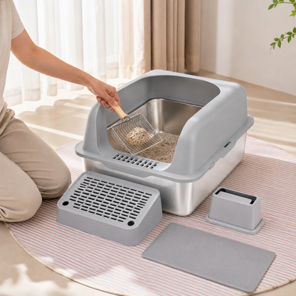 High-Back Cat Litter Pan – 6 Inch Deep