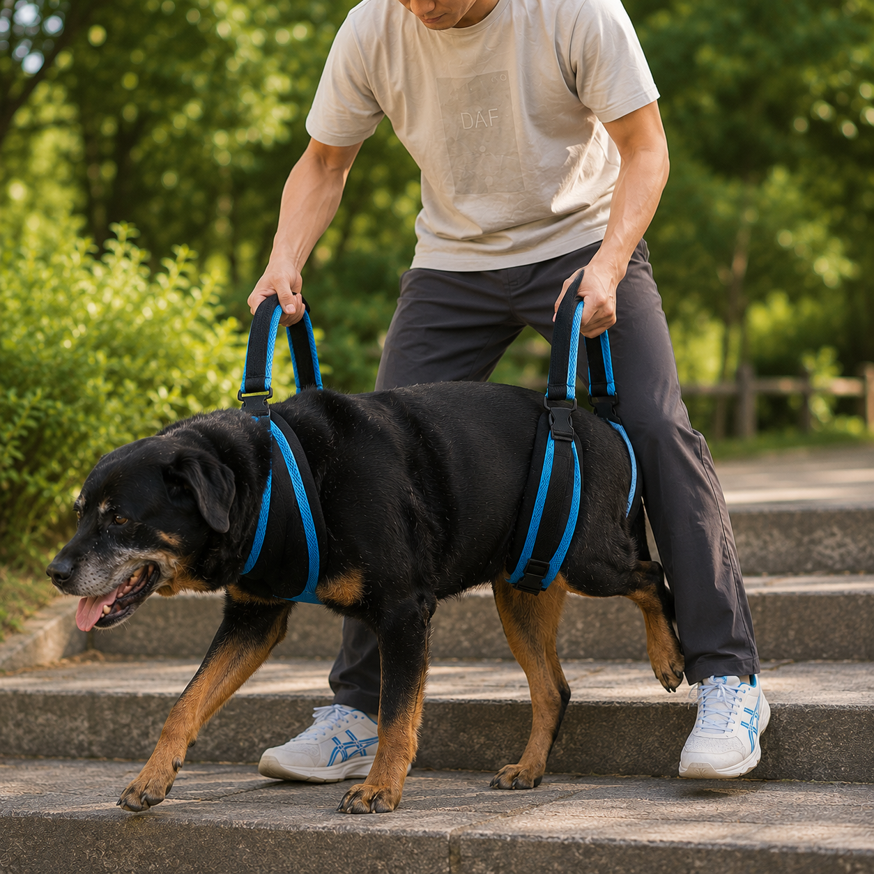 Pet Dog Auxiliary Strap – Blue