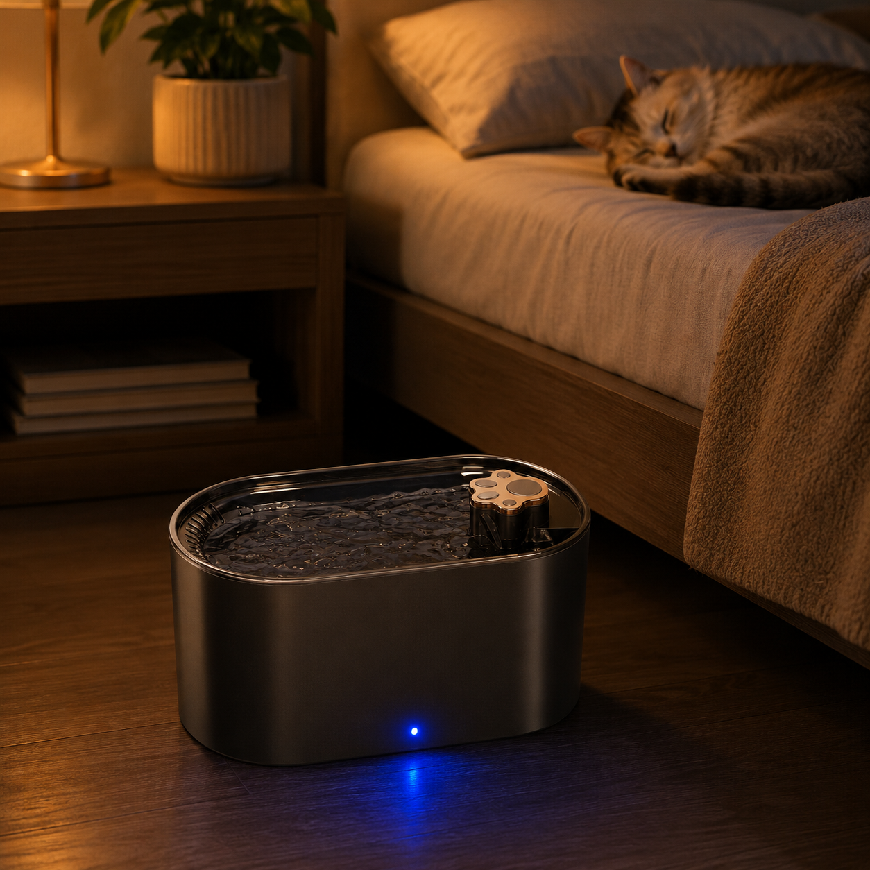 3L Ultra-Quiet Cat Water Fountain with LED Light