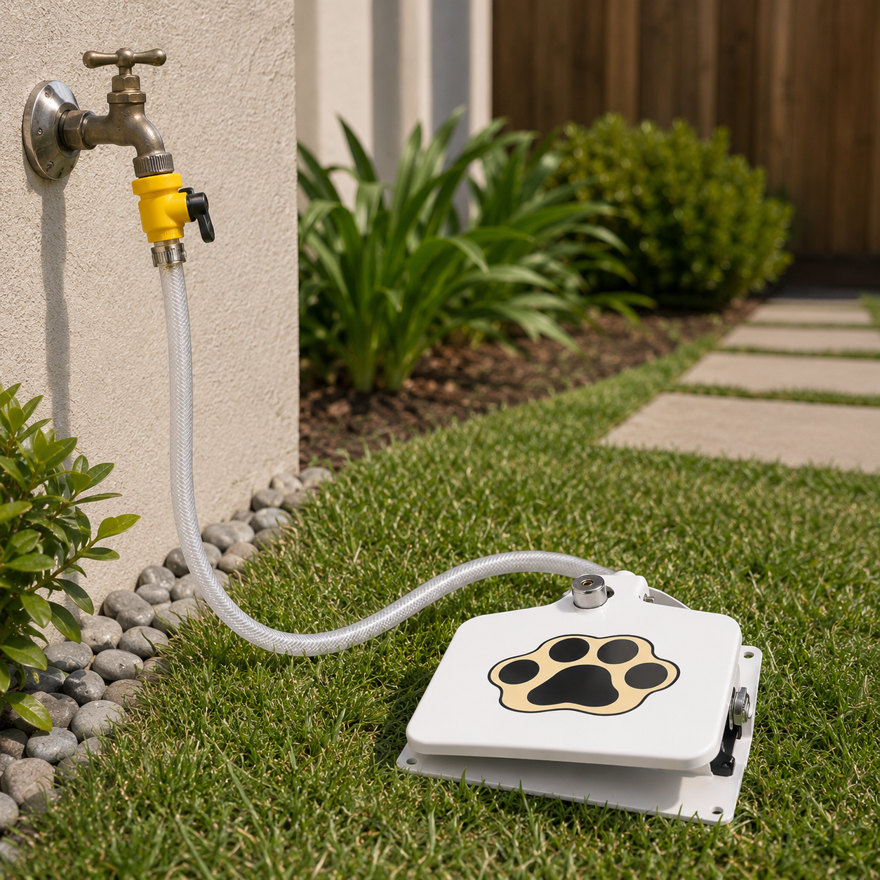 Outdoor Step-On Dog Water Fountain