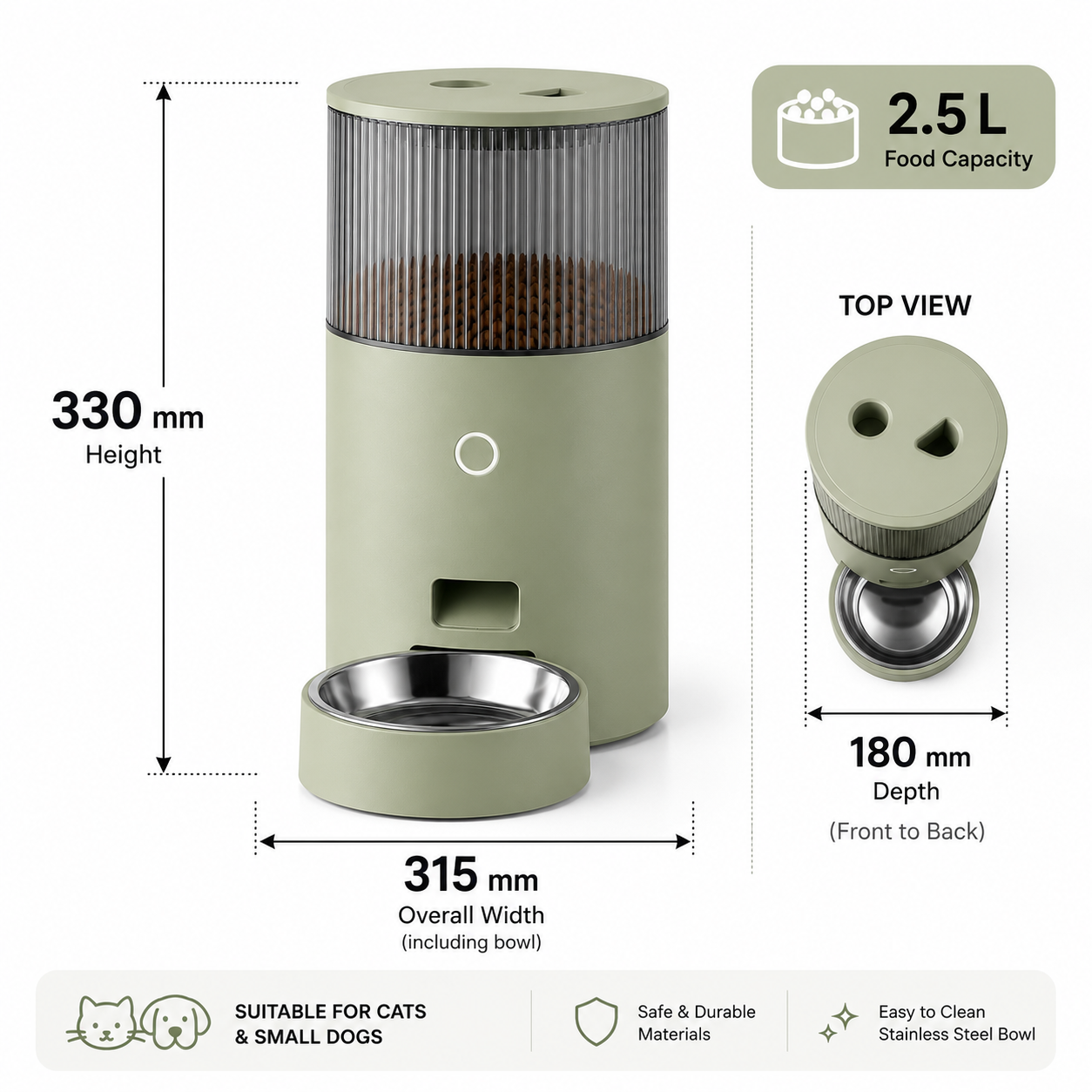 Pethart Smart WiFi Pet Feeder – Cats & Small Dogs