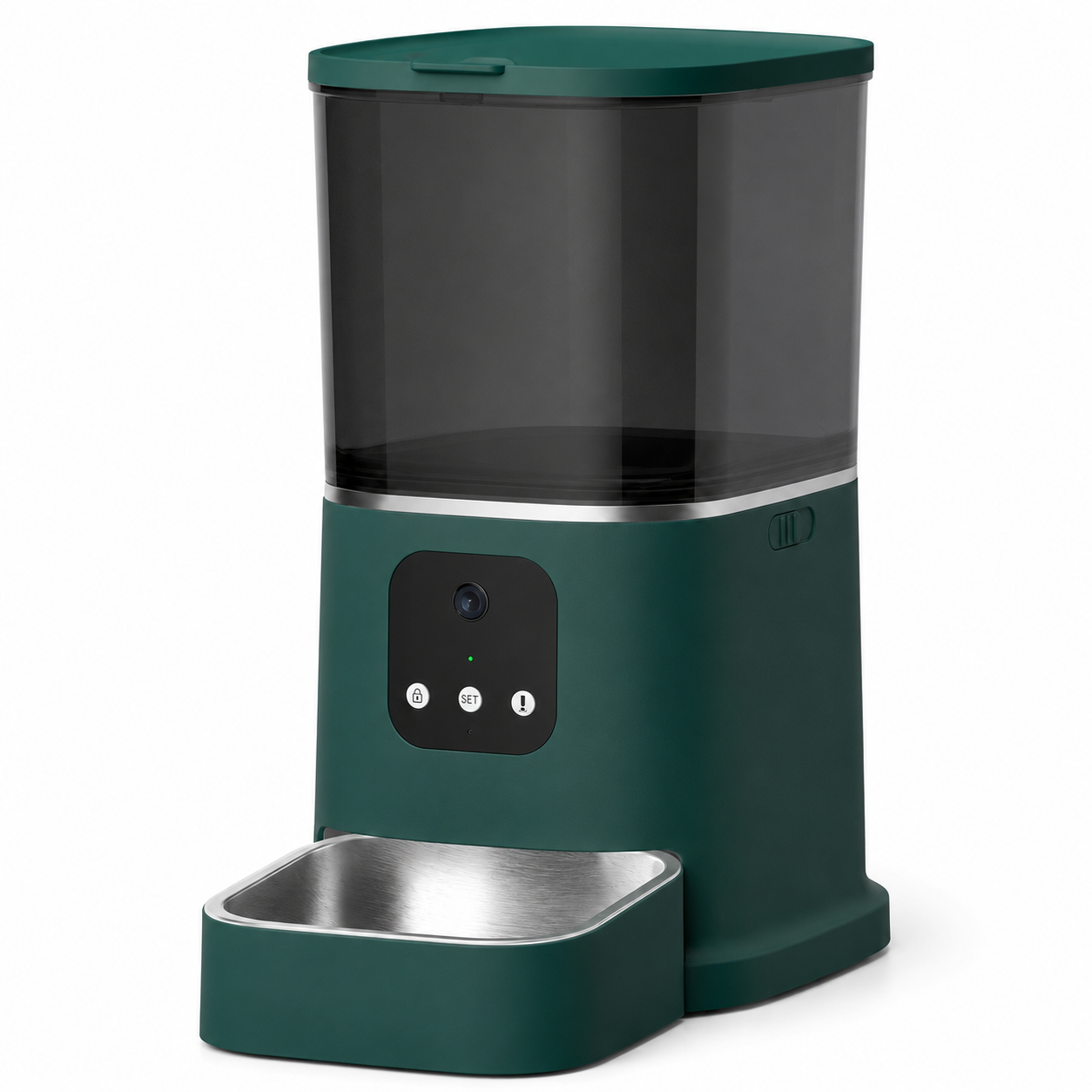 Large-Capacity Smart WiFi Pet Feeder with Voice Recorder