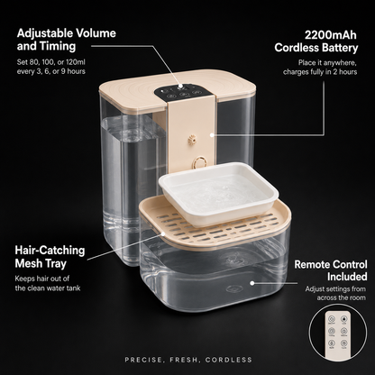 4.5L Dual-Tank Pet Water Dispenser – Remote Control