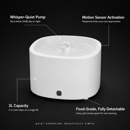 3L Pet Water Fountain with Motion Sensor