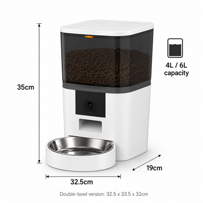 Smart Pet Feeder with Camera & Adjustable Portions