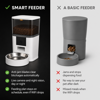 Smart Pet Feeder with Camera & Adjustable Portions