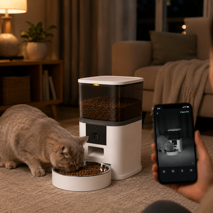 Smart Pet Feeder with Camera & Adjustable Portions