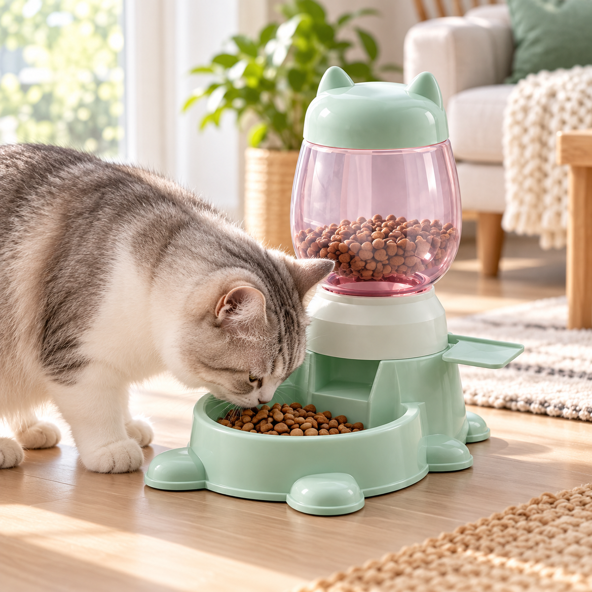 Interactive Pedal-Operated Automatic Pet Feeder