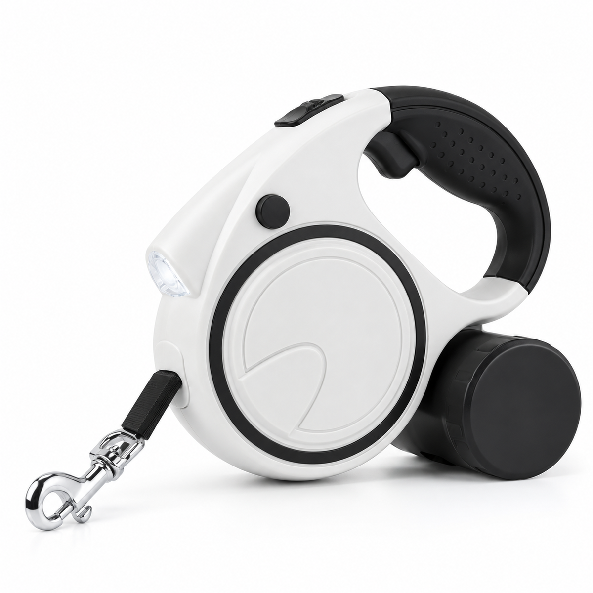 Retractable Dog Leash with Light & Poop Bag Holder – 5 m
