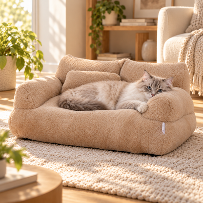 Luxury Cat Sofa Bed with Pillow