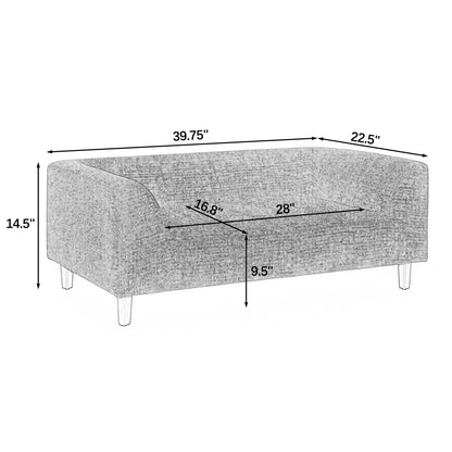 Pet Sofa with Backrest – Blue Linen