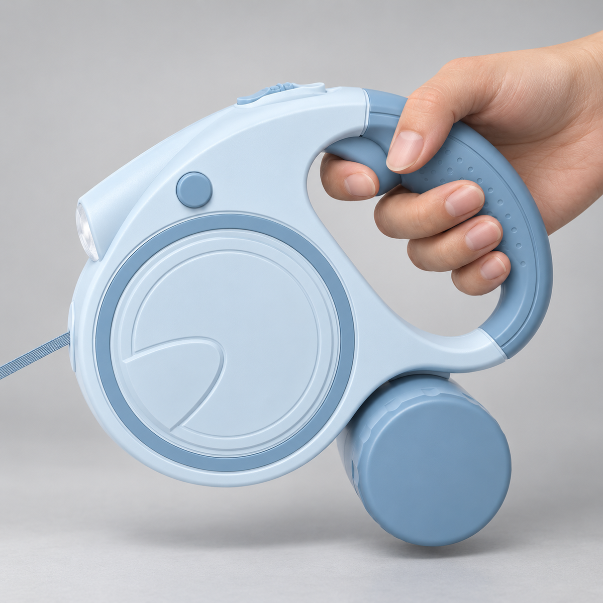 Retractable Dog Leash with Light & Poop Bag Holder – 5 m