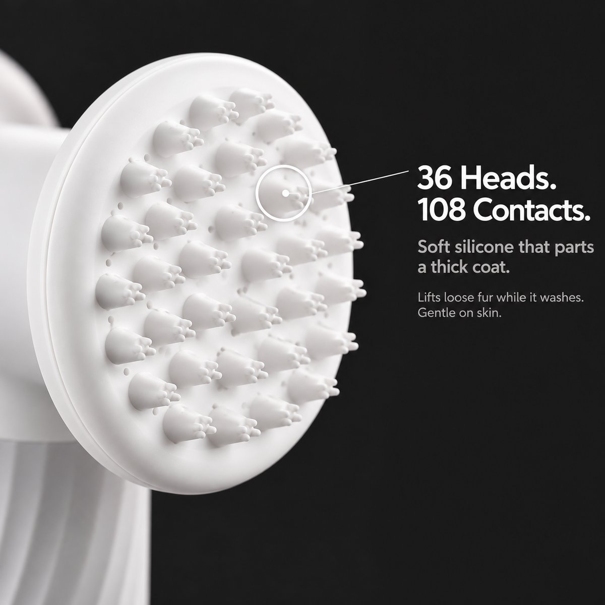 Automatic Foaming Dog & Cat Bath Brush with Shampoo Dispenser – USB Rechargeable