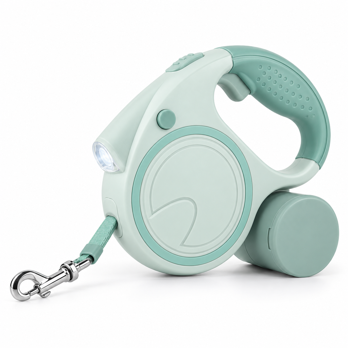 Retractable Dog Leash with Light & Poop Bag Holder – 5 m