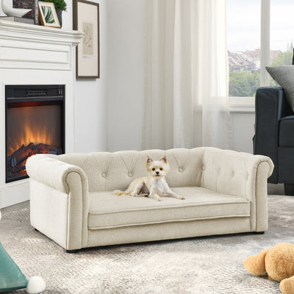 Elevated Rectangle Pet Bed – Beige, 40x23x14in