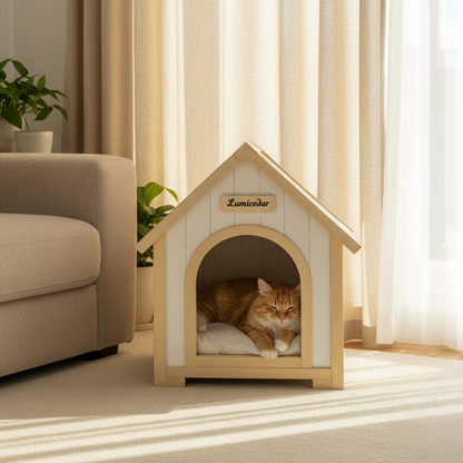 Wooden Dog House – Cedar, EVA Cushion