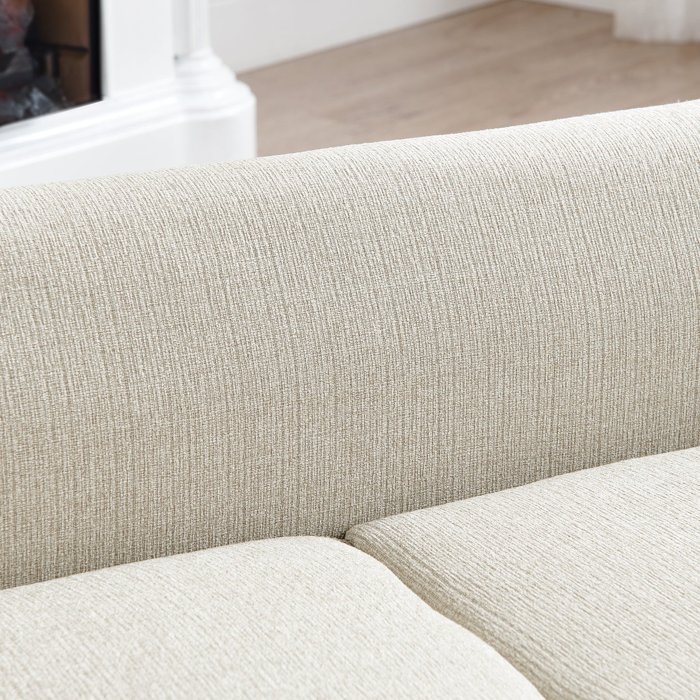 Pet Sofa with Backrest – Beige Linen