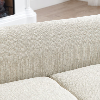 Pet Sofa with Backrest – Beige Linen