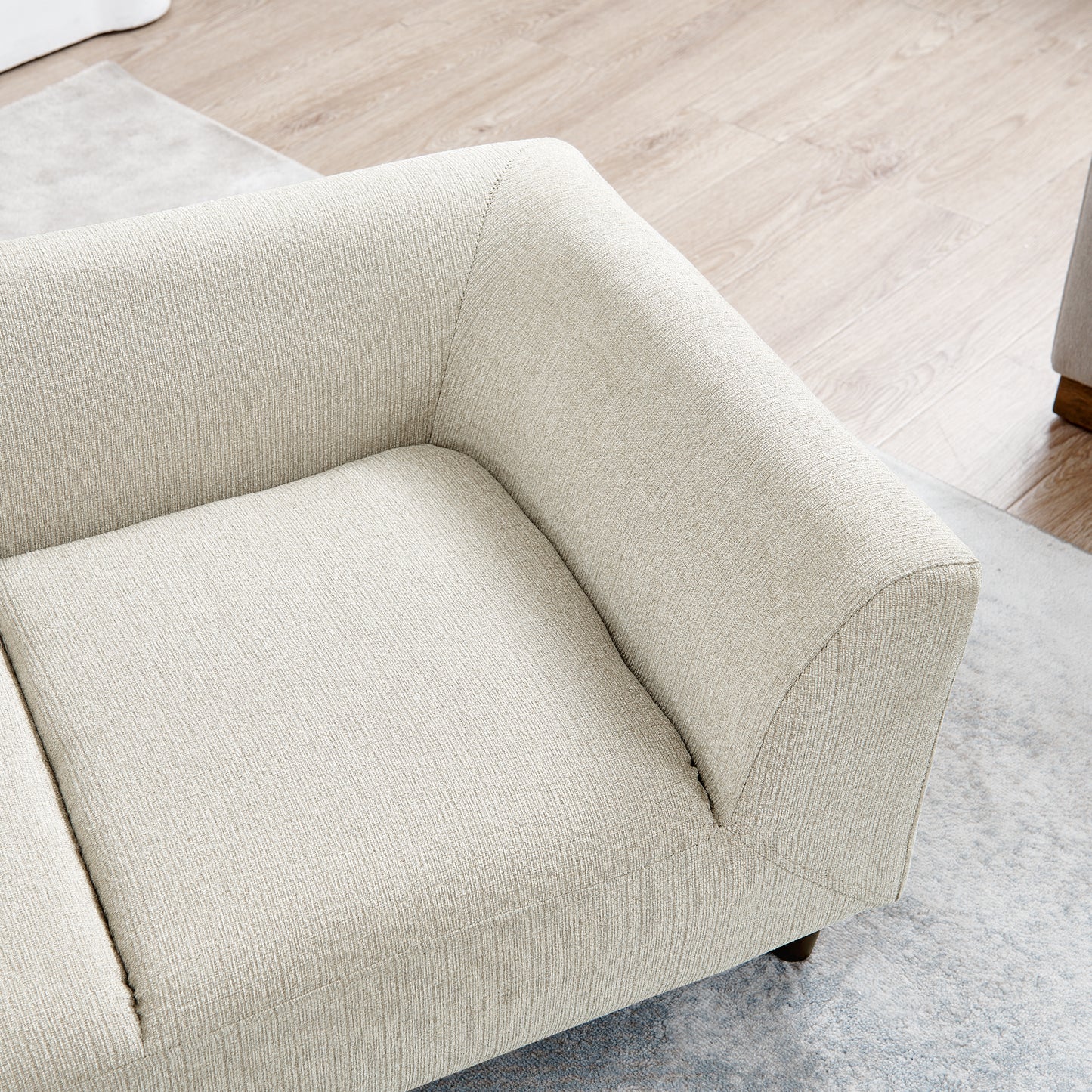 Pet Sofa with Backrest – Beige Linen