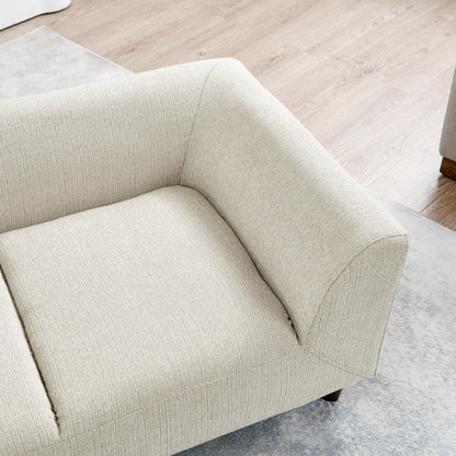 Pet Sofa with Backrest – Beige Linen