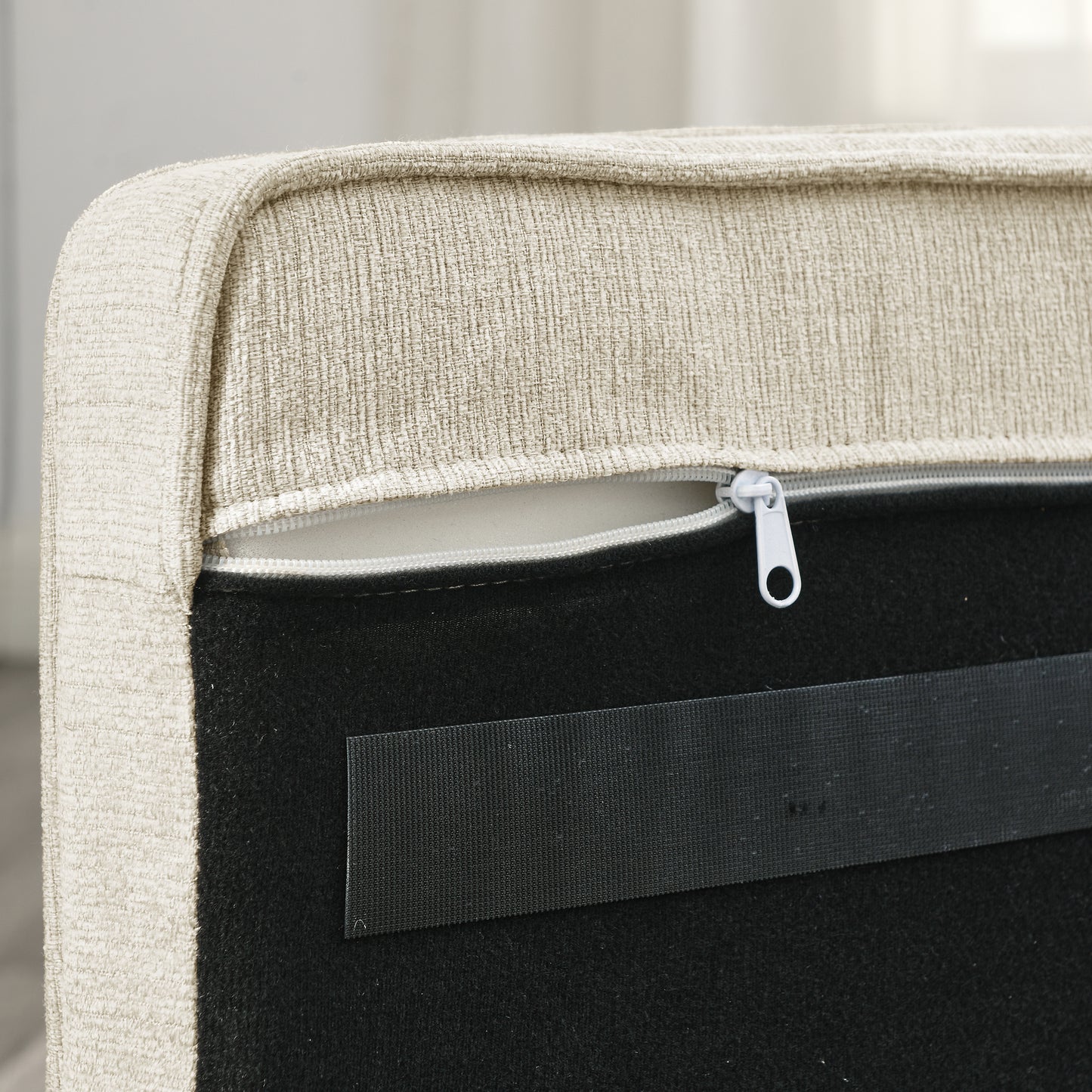 Elevated Rectangle Pet Bed – Beige, 40x23x14in