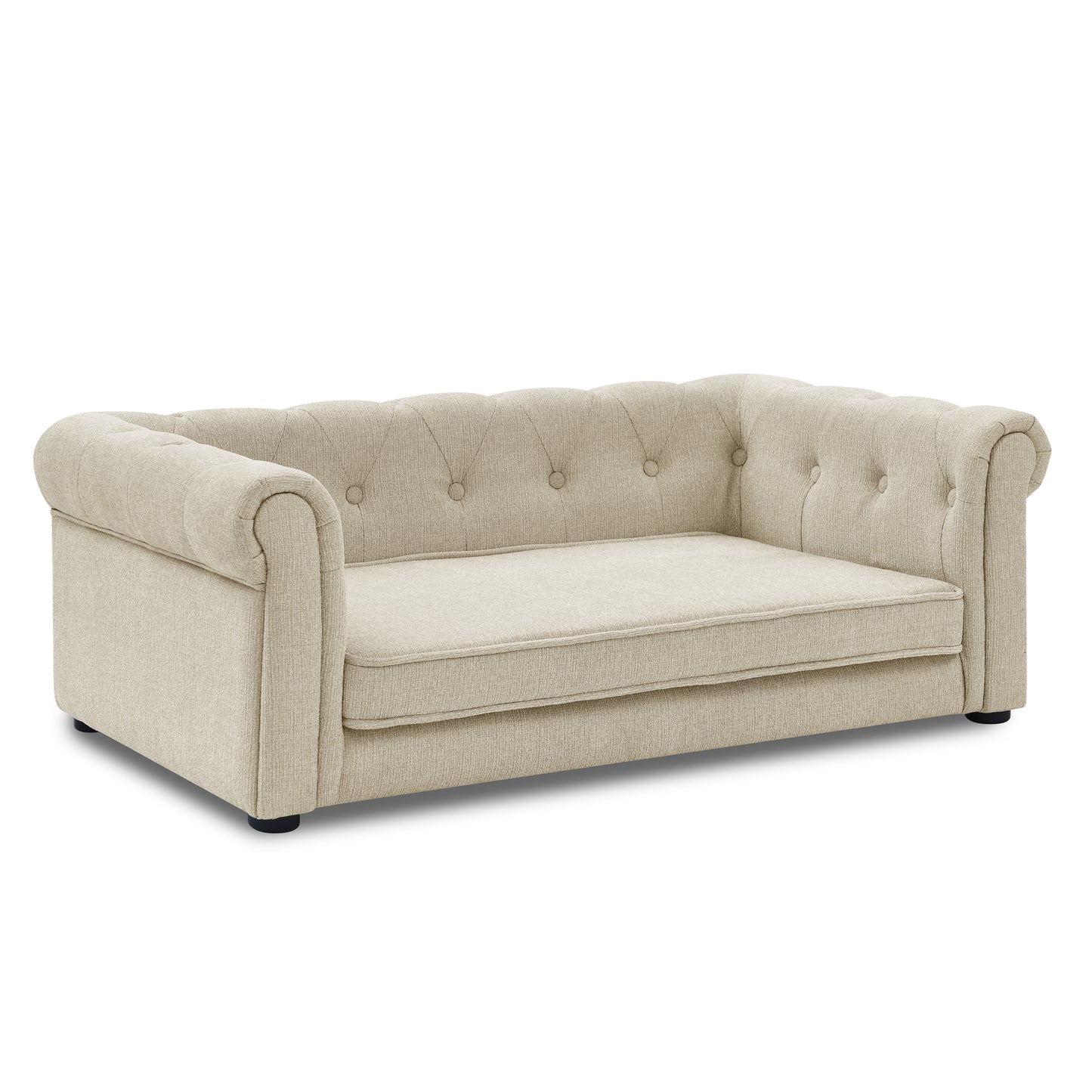 Elevated Rectangle Pet Bed – Beige, 40x23x14in