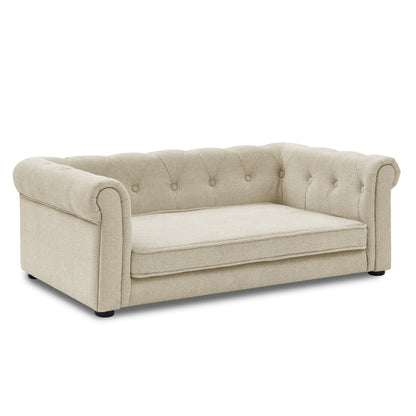 Elevated Rectangle Pet Bed – Beige, 40x23x14in
