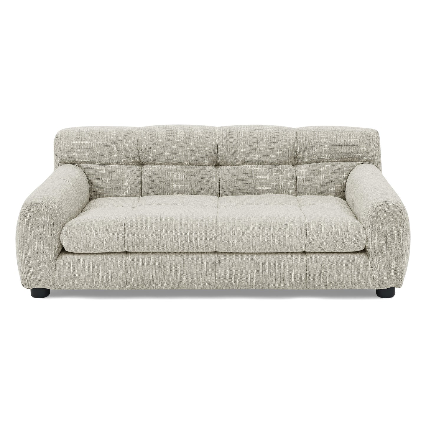 Large Dog Sofa with Backrest – Beige Linen