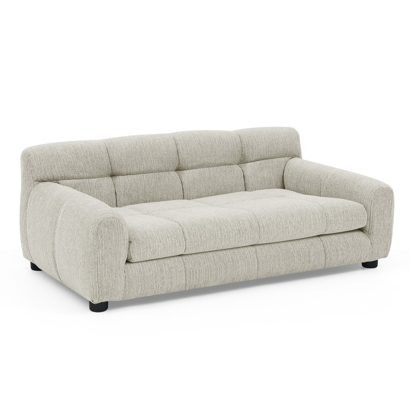 Large Dog Sofa with Backrest – Beige Linen