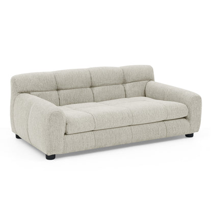 Large Dog Sofa with Backrest – Beige Linen