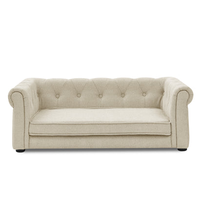 Elevated Rectangle Pet Bed – Beige, 40x23x14in
