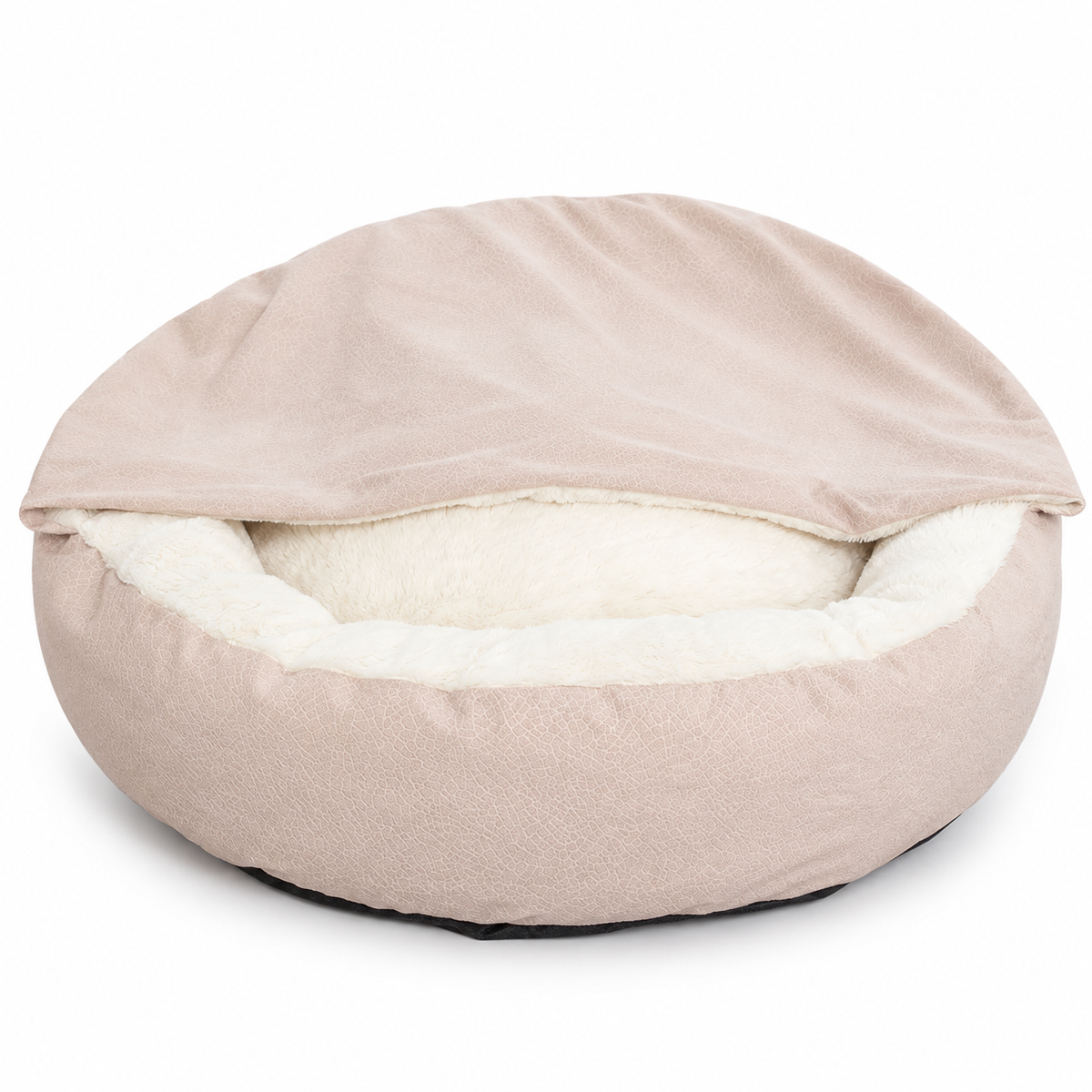 Orthopedic Donut Dog Bed with Hooded Blanket