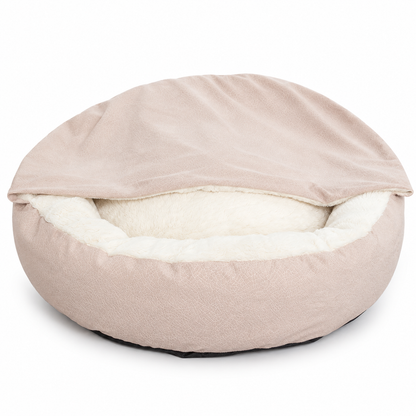 Orthopedic Donut Dog Bed with Hooded Blanket