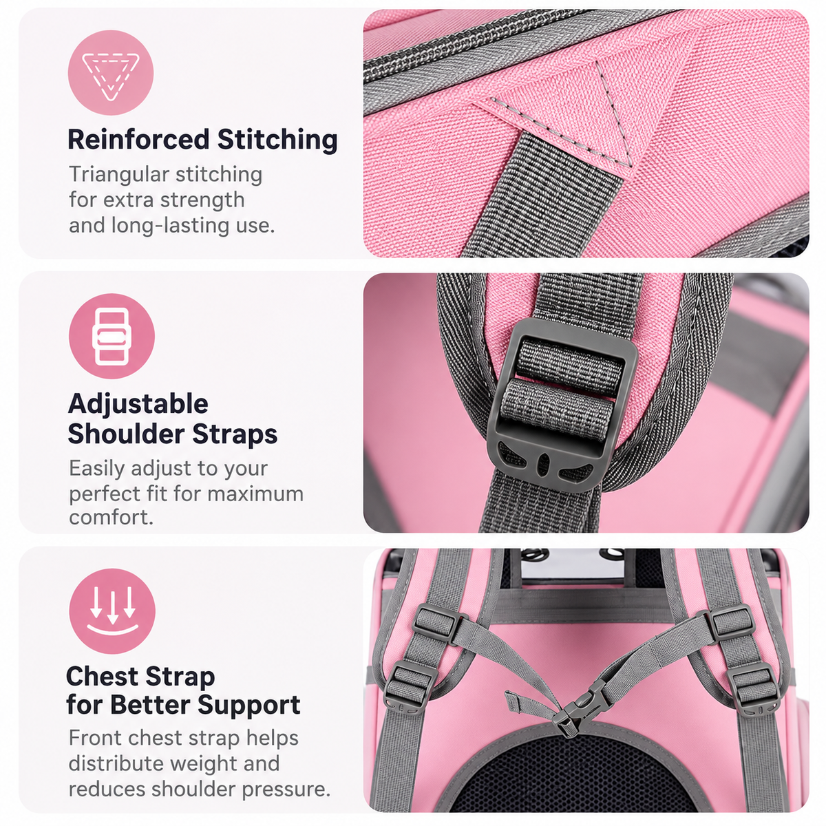 Large Pet Carrier Backpack with Breathable View Window