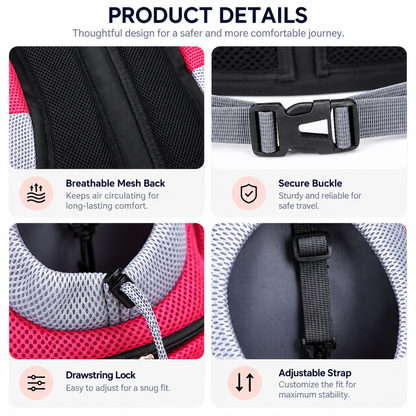 Lightweight Mesh Front-Facing Pet Backpack