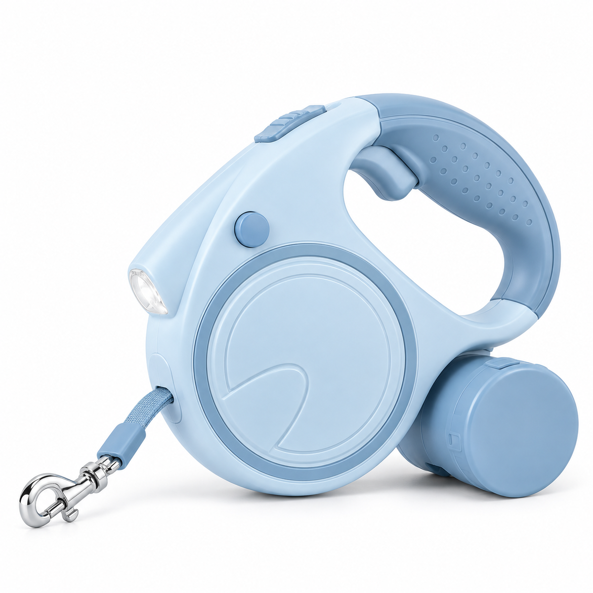 Retractable Dog Leash with Light & Poop Bag Holder – 5 m