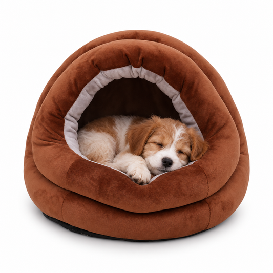 Hooded Calming Dog & Cat Bed