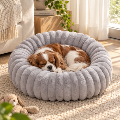 Fluffy Donut Cat & Dog Bed