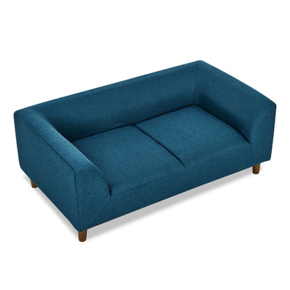 Pet Sofa with Backrest – Blue Linen
