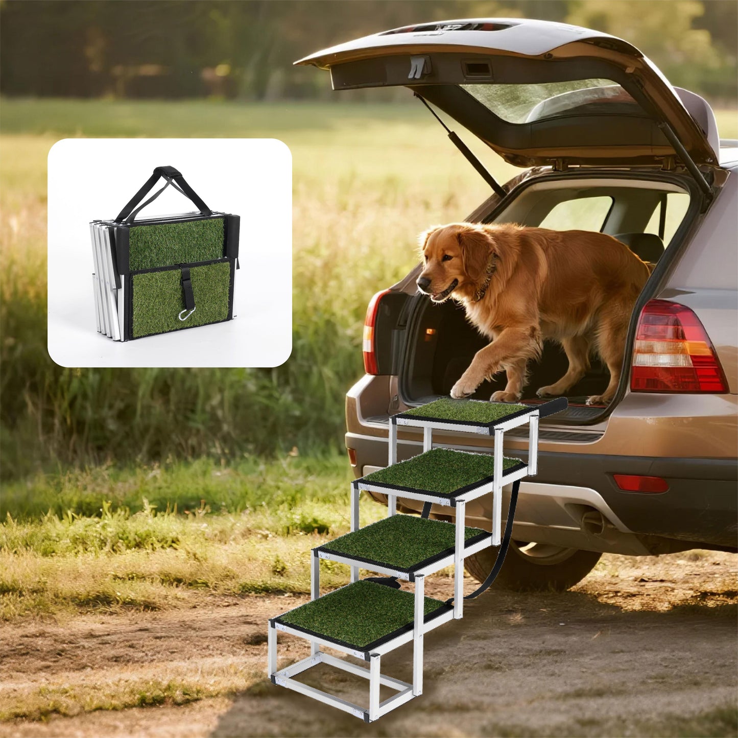 Foldable Dog Ramp for Cars – Up to 250lbs